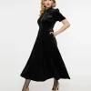 Audrey K Black Velvet Taboo Maxi Dress