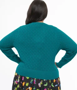 Banned Plus Size 1950s Green Katie Cardigan