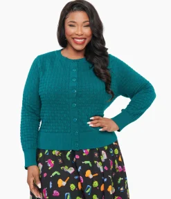 Banned Plus Size 1950s Green Katie Cardigan