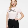 Barbie x Unique Vintage Baby Pink Barbie Logo Unisex Graphic Tee