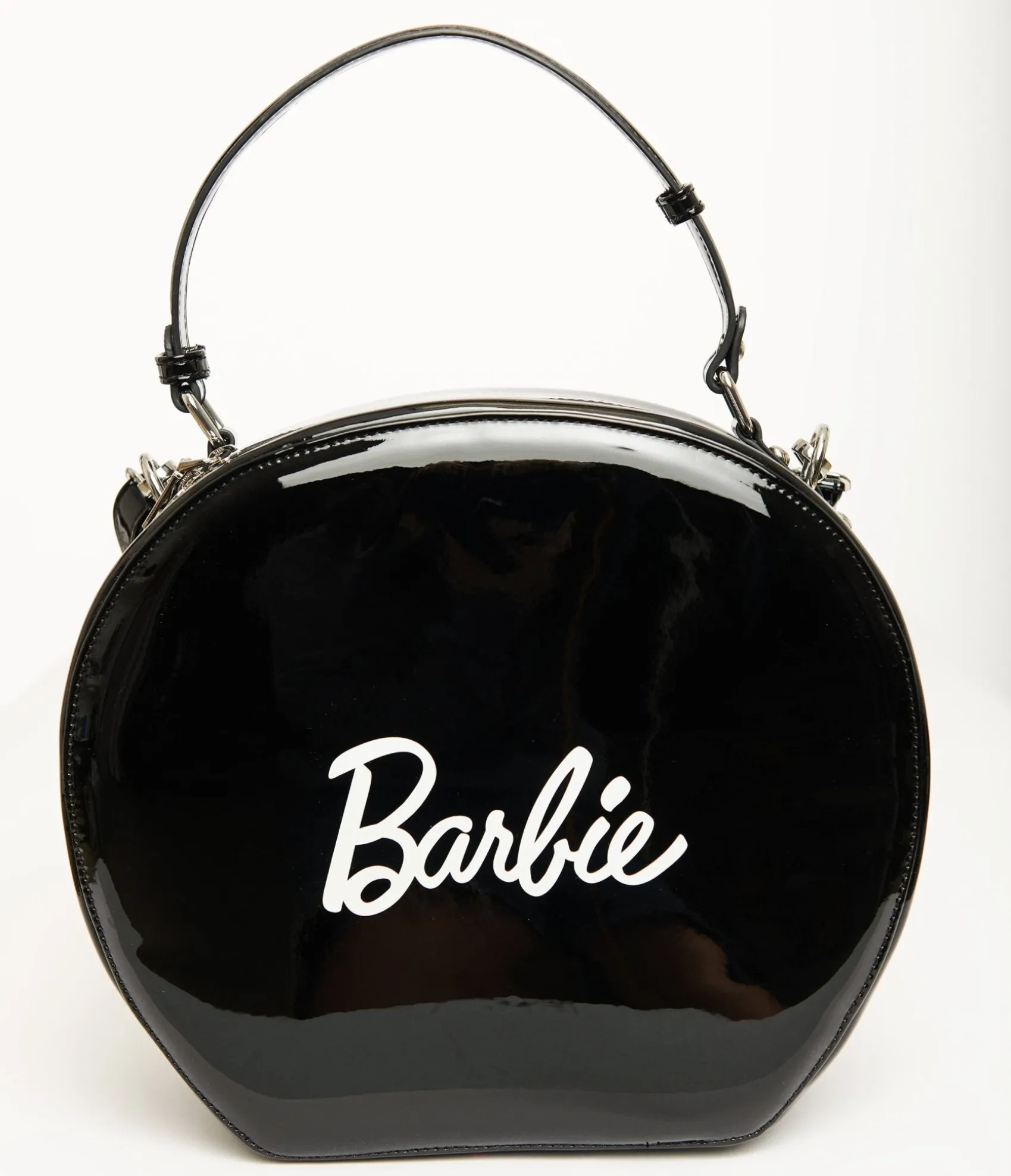 Barbie x Unique Vintage 1960s Black Leatherette Circle Bag