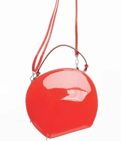 Barbie x Unique Vintage 1950s Red Leatherette Commuter Set Circle Bag