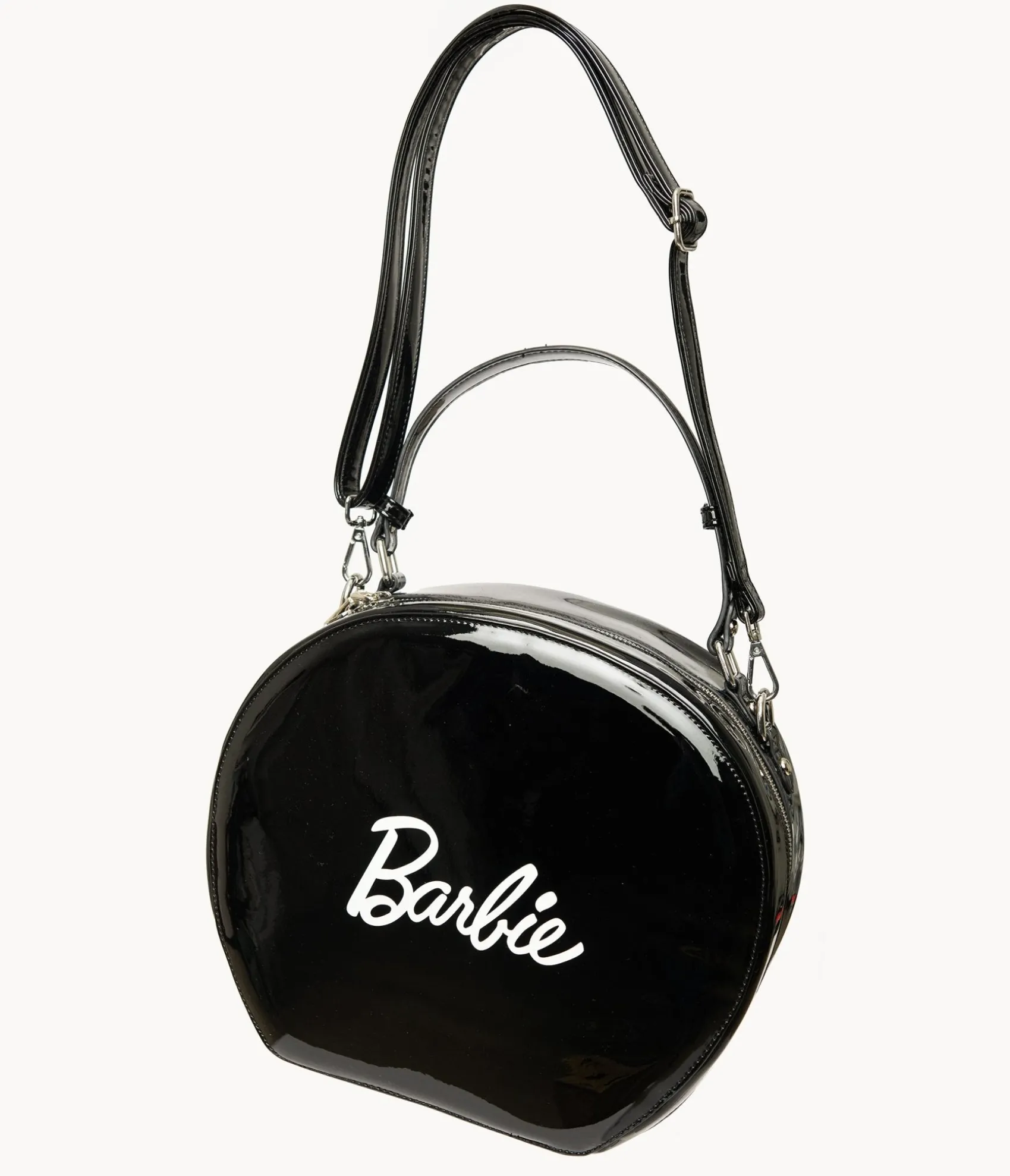Barbie x Unique Vintage 1960s Black Leatherette Circle Bag