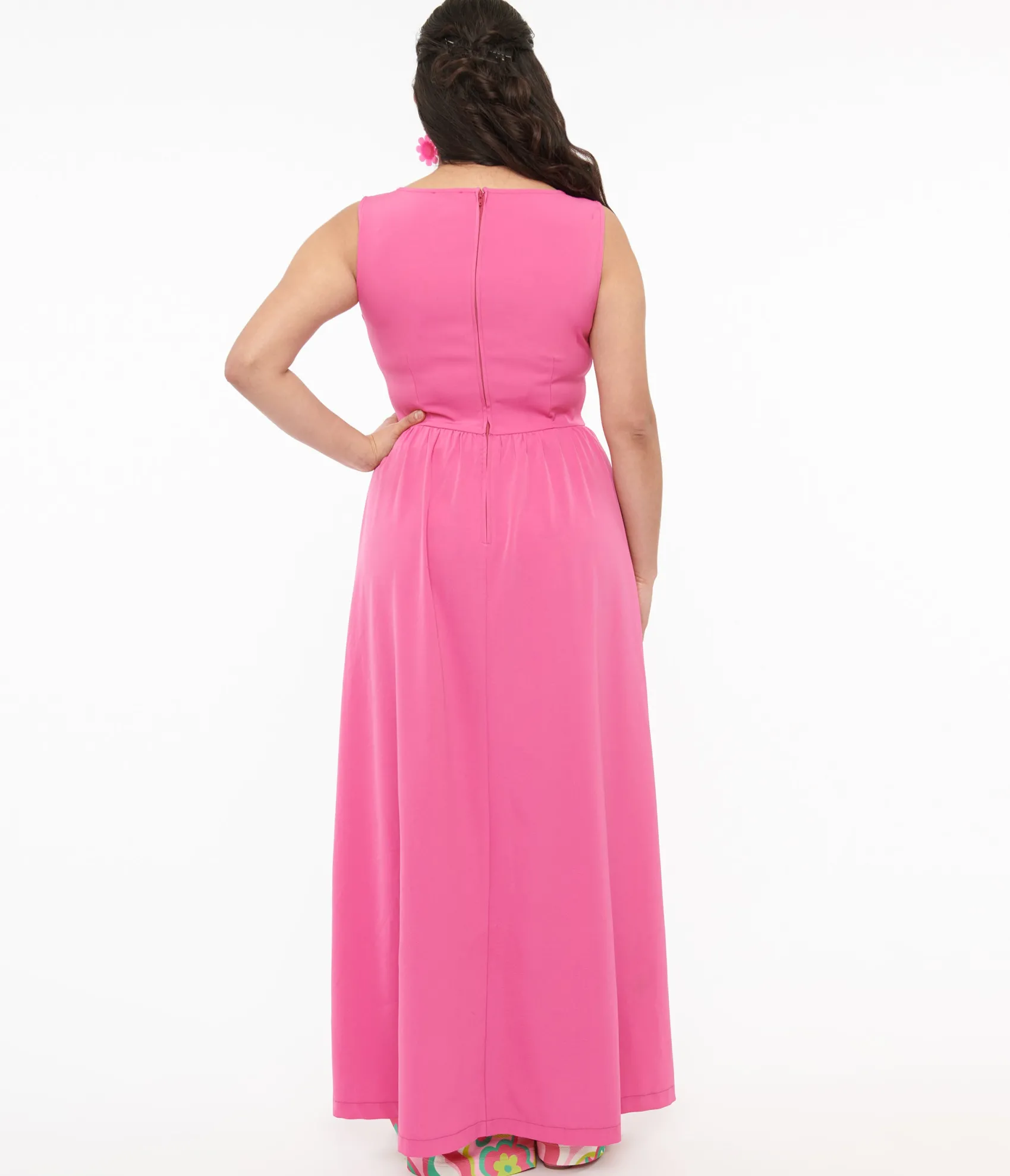 Barbie x Unique Vintage 1970s Pink Evening In House Coat