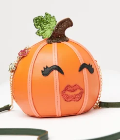 Betsey Johnson Orange You're So Gourdgeous Crossbody Bag