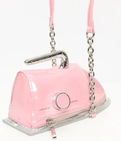 Betsey Johnson Pink Iron Crossbody Bag