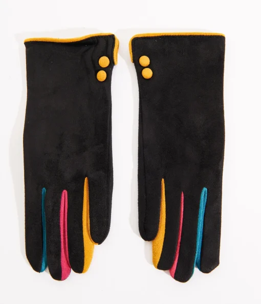 Black & Rainbow Finger Gloves