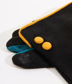 Black & Rainbow Finger Gloves