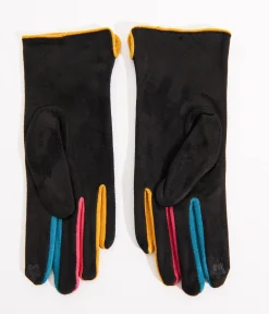 Black & Rainbow Finger Gloves