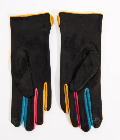 Black & Rainbow Finger Gloves