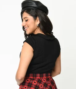 Black & Red Bow Sailor Top