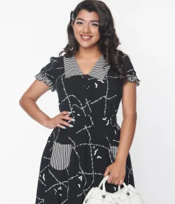 Black & White Stitches Blouse