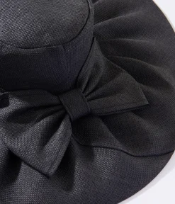 Black Bow Sun Hat