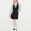 Black Button Up Fit & Flare Dress