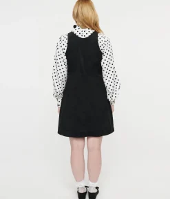 Black Button Up Fit & Flare Dress