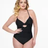 Black Cutout One Piece Swimsuit