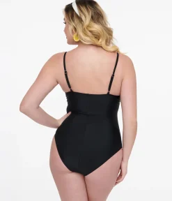 Black Cutout One Piece Swimsuit