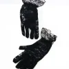 Black Lace Ruffle Gloves