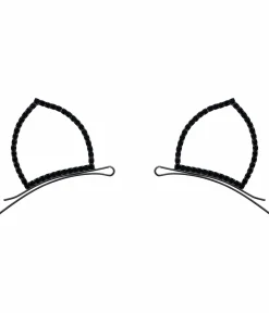 Black Rhinestone Cat Ear Bobby Pins