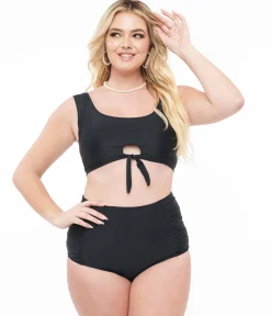 Black Two Piece Swim Set