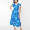 Blue Dragonfly Heather Midi Dress