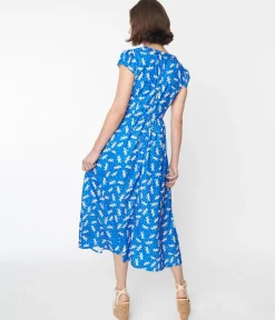 Blue Dragonfly Heather Midi Dress