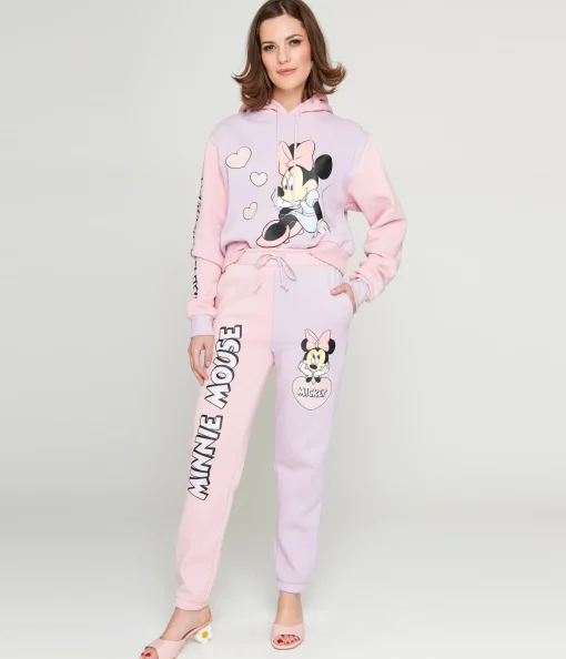 Cakeworthy Pink & Purple Colorblock Minnie Mouse Joggers
