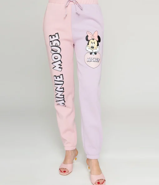 Cakeworthy Pink & Purple Colorblock Minnie Mouse Joggers