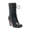 Chelsea Crew Black Leatherette Victorian Claire Boots