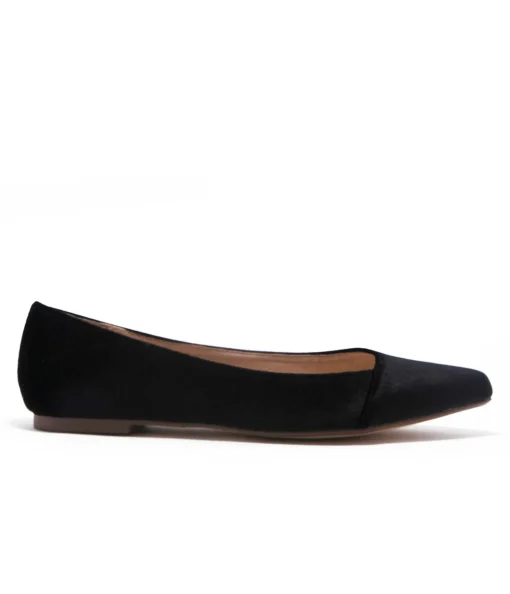 Chelsea Crew Black Velvet Pammy Flats