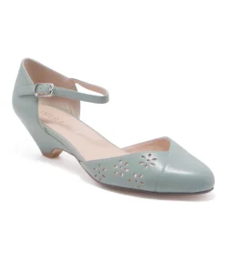Chelsea Crew 1930s Mint Leatherette Eyelet Percy Heels