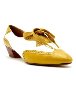 Chelsea Crew 1950's Mustard & White Demi Oxford Saddle Shoes