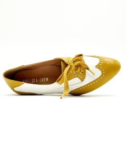 Chelsea Crew 1950's Mustard & White Demi Oxford Saddle Shoes