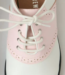 Chelsea Crew 1950s Pink & White Rizzo Saddle Oxford Shoes