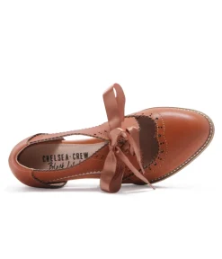 Chelsea Crew 1930s Tan Leather Bow Oxford Heels