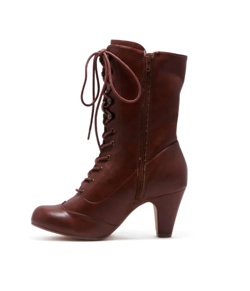 Chelsea Crew Tan Leatherette Victorian Claire Boots