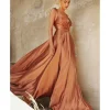 Cinderella Divine Sienna Flowy Satin A-Line Bridesmaid Gown