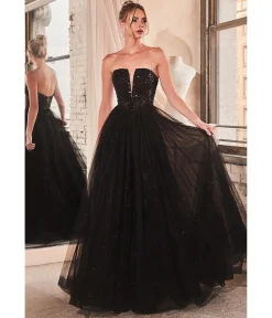 Cinderella Divine Black Glitter Bodice & Tulle Prom Ball Gown