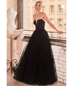 Cinderella Divine Black Glitter Bodice & Tulle Prom Ball Gown