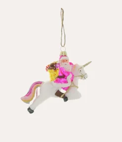 Cody Foster Magical Santa & Unicorn Ornament
