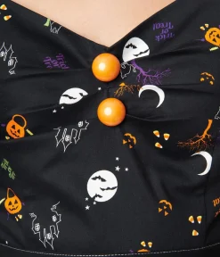 Collectif Black All Hallows Eve Dolores Top