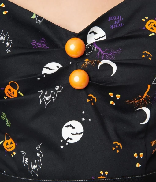 Collectif Black All Hallows Eve Dolores Top