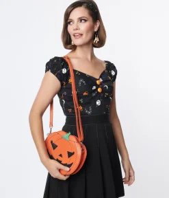 Collectif Black All Hallows Eve Dolores Top