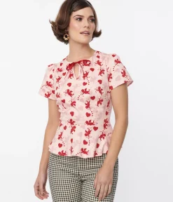 Collectif Pink Sibley Cupid Top