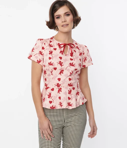 Collectif Pink Sibley Cupid Top