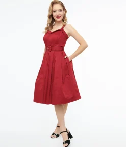 Collectif 1950s Red Dorothy Swing Dress