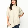 Cream Cable Knit Turtle Neck Sweater