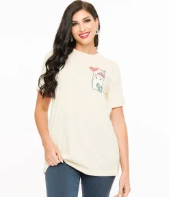 Cream Holly Jolly Ghost Graphic Tee