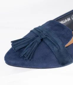 Dark Navy Blue Suede Tassel Loafer