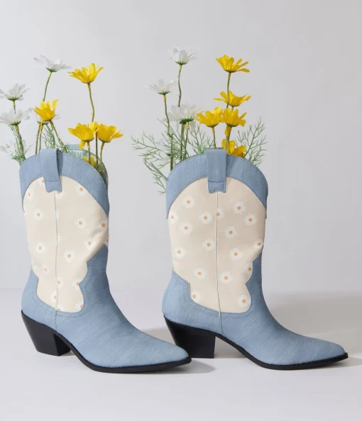 Denim Daisy Cowboy Boot